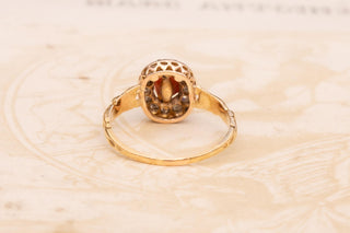 Antique French Natural Purple Pearl and Diamond Cluster Ring, c.1850