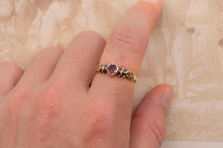 Georgian Heart-Shaped Garnet and Diamond Ring, German, c. 1780