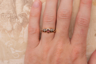 Georgian Heart-Shaped Garnet and Diamond Ring, German, c. 1780