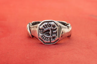 Late 15th-Century Silver Signet Ring of the Noble Duhamel Family, France, c.1480