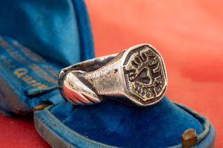Late 15th-Century Silver Signet Ring of the Noble Duhamel Family, France, c.1480