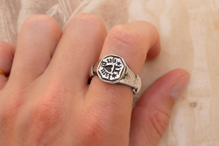 Late 15th-Century Silver Signet Ring of the Noble Duhamel Family, France, c.1480