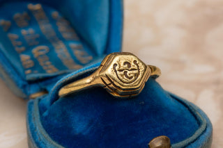 8th–10th Century Ancient Javanese Gold 'Sri' Ring | Early Classical Period Java,