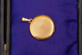 Belle Époque French Diamond Locket Pendant, Antique 18K Gold, c.1910