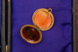 Belle Époque French Diamond Locket Pendant, Antique 18K Gold, c.1910