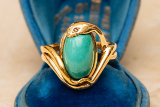 Antique Turquoise Snake Ring