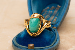 Antique Turquoise Snake Ring
