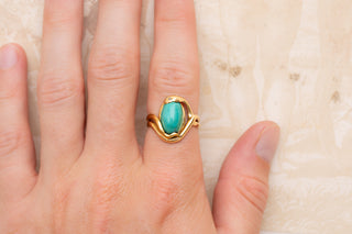 Antique Turquoise Snake Ring