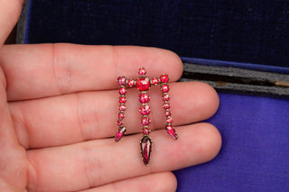 Early 19th-Century French Garnet Trident Pendant, c.1820–1840