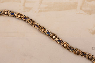 Vintage Sapphire and Pearl Bracelet