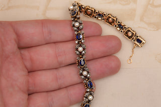 Vintage Sapphire and Pearl Bracelet