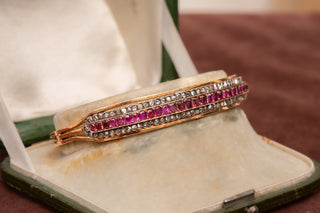Antique Ruby and Diamond Bangle