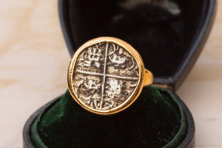 Antique Spanish Colonial Coin Ring
