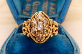 Antique French Diamond Cluster Ring