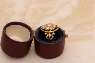 19th-Century French Gold and Diamond Navette Cluster Ring, c.1880