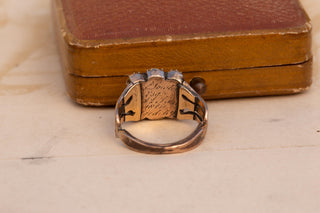 Georgian Gold, Seed Pearl and Citrine Memorial Ring, England, circa 1815