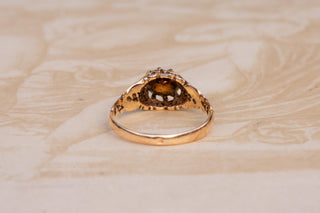 Victorian Openwork Gold Ring with Rose-Cut Diamond, c.1880