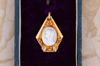 French Art Deco Religious Pendant