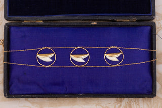 Vintage French 18K Gold Shark Tooth Parure, circa 1960s–70s