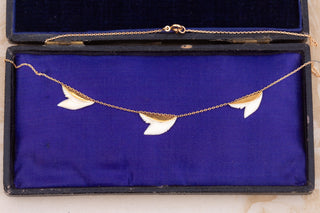 Vintage French 18K Gold Shark Tooth Parure, circa 1960s–70s