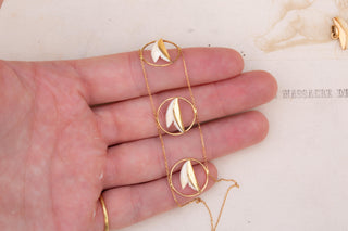 Vintage French 18K Gold Shark Tooth Parure, circa 1960s–70s