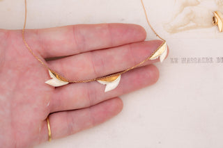 Vintage French 18K Gold Shark Tooth Parure, circa 1960s–70s