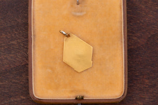 French Art Deco Two-Tone Gold Virgin Mary Pendant, c.1920s