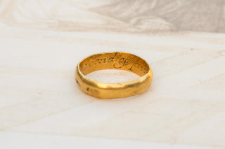 Late 17th–Early 18th Century Gold Posy Ring, “Love is the bond of peace"