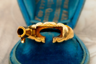 Victorian Gold Hidden Key Ring
