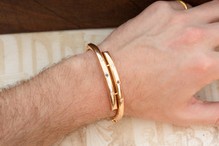 Edwardian Gem-Set Gold Bangle