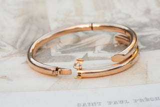 Edwardian Gold, Diamond, Ruby and Sapphire Bangle Bracelet, c.1910