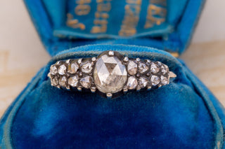 Antique Rose-Cut Diamond Half Hoop