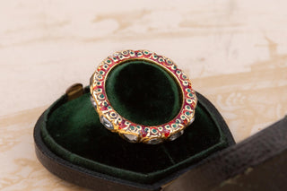 Royal Siamese Gold and Diamond Enamel Eternity Ring, c.1750–1800