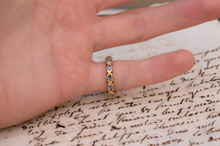 Royal Siamese Gold and Diamond Enamel Eternity Ring, c.1750–1800