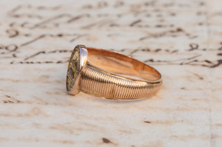 Antique French Political Signet 1833 Legitimist Ring, Duke of Bordeaux Majorité