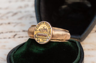 Antique French Political Signet 1833 Legitimist Ring, Duke of Bordeaux Majorité
