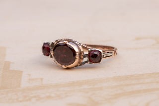 18th-Century Perpignan Garnet Ring