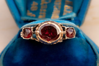 18th-Century Perpignan Garnet Ring