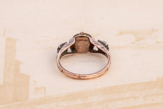 Late 18th-Century French Perpignan Garnet Three-Stone Ring, c.1790