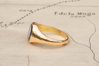 Mid-Century Sapphire Signet Ring