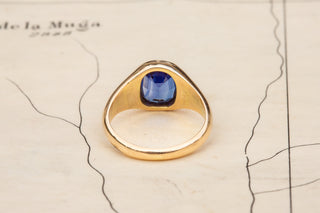 Mid-Century Sapphire Signet Ring