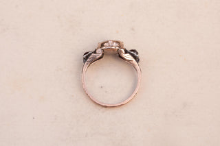 Late 18th-Century French Perpignan Garnet Three-Stone Ring, c.1790