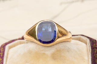 Mid-Century Sapphire Signet Ring