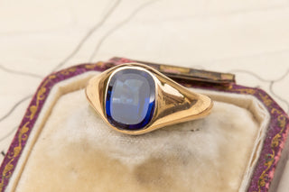 Mid-Century Sapphire Signet Ring