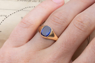 Mid-Century Sapphire Signet Ring