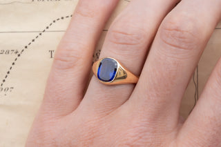 Mid-Century Sapphire Signet Ring