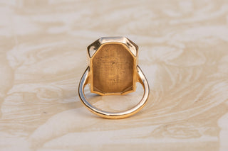 Antique French Gold and Enamel Masonic Signet Ring, c.1900