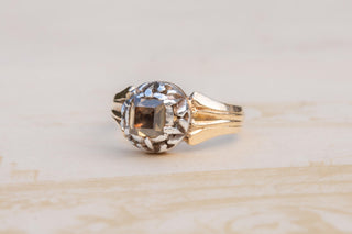 Early 19th-Century French Diamond Solitaire Ring with Fancy Yellow Table-Cut