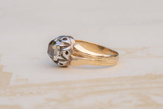 Early 19th-Century French Diamond Solitaire Ring with Fancy Yellow Table-Cut