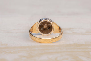 Early 19th-Century French Diamond Solitaire Ring with Fancy Yellow Table-Cut